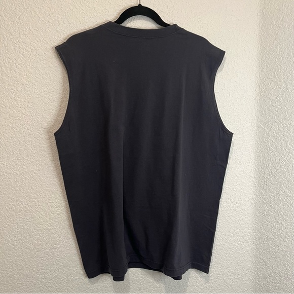 Adidas Basketball Logo Graphic Gray Red Sleeveless Tank Top Shirt Mens Size L - Picture 4 of 7